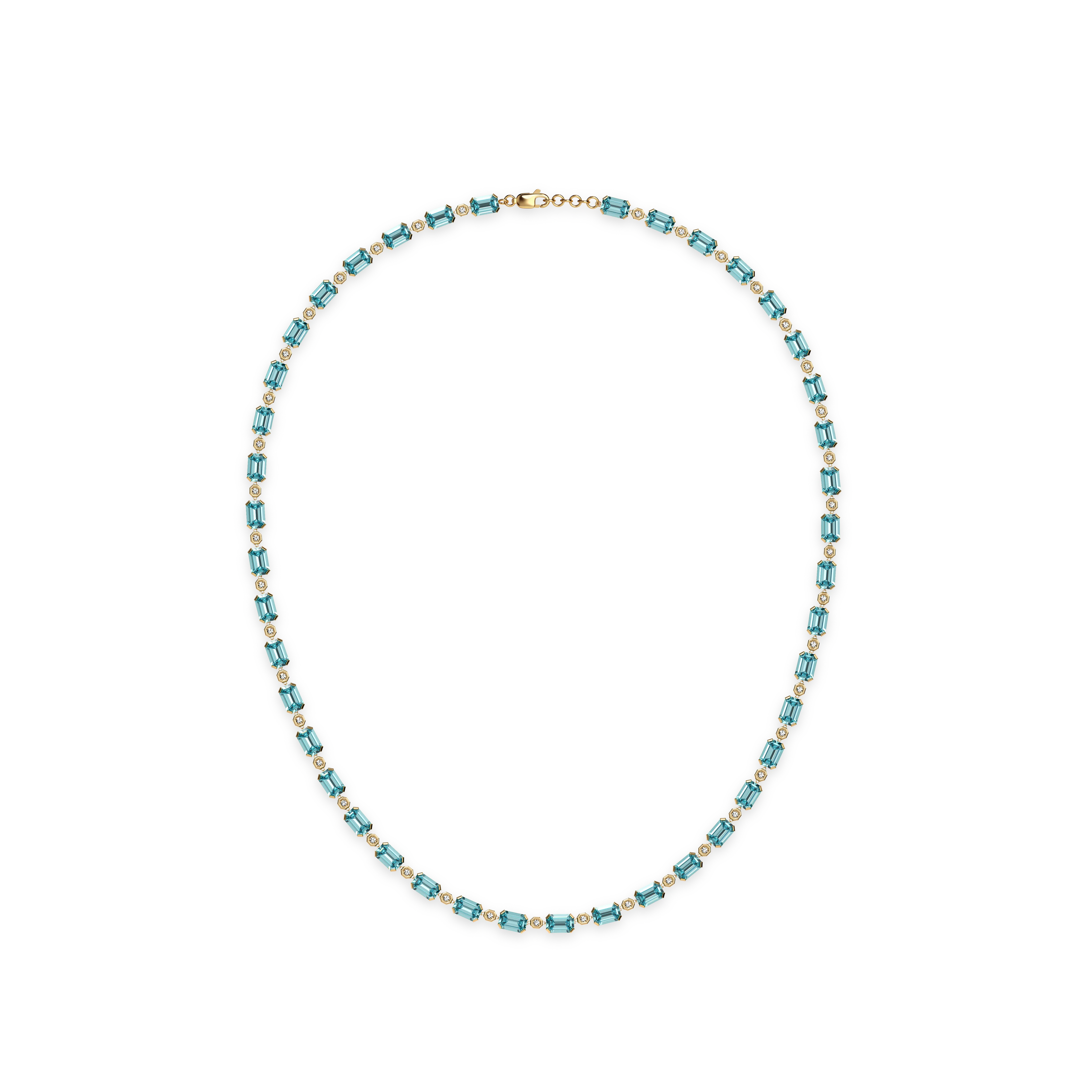 'Coastal Oasis' Multigem Diamond Necklace