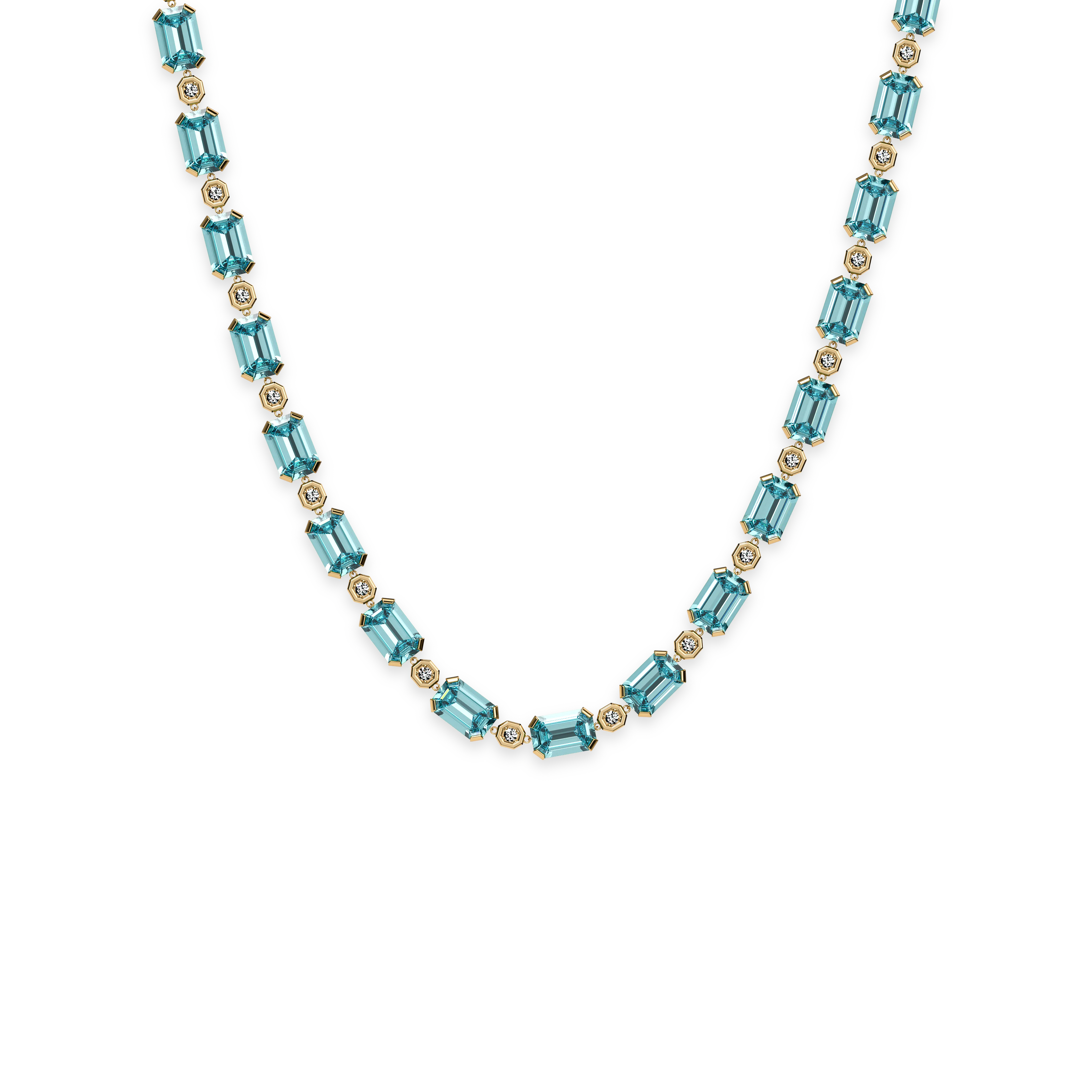 'Coastal Oasis' Multigem Diamond Necklace