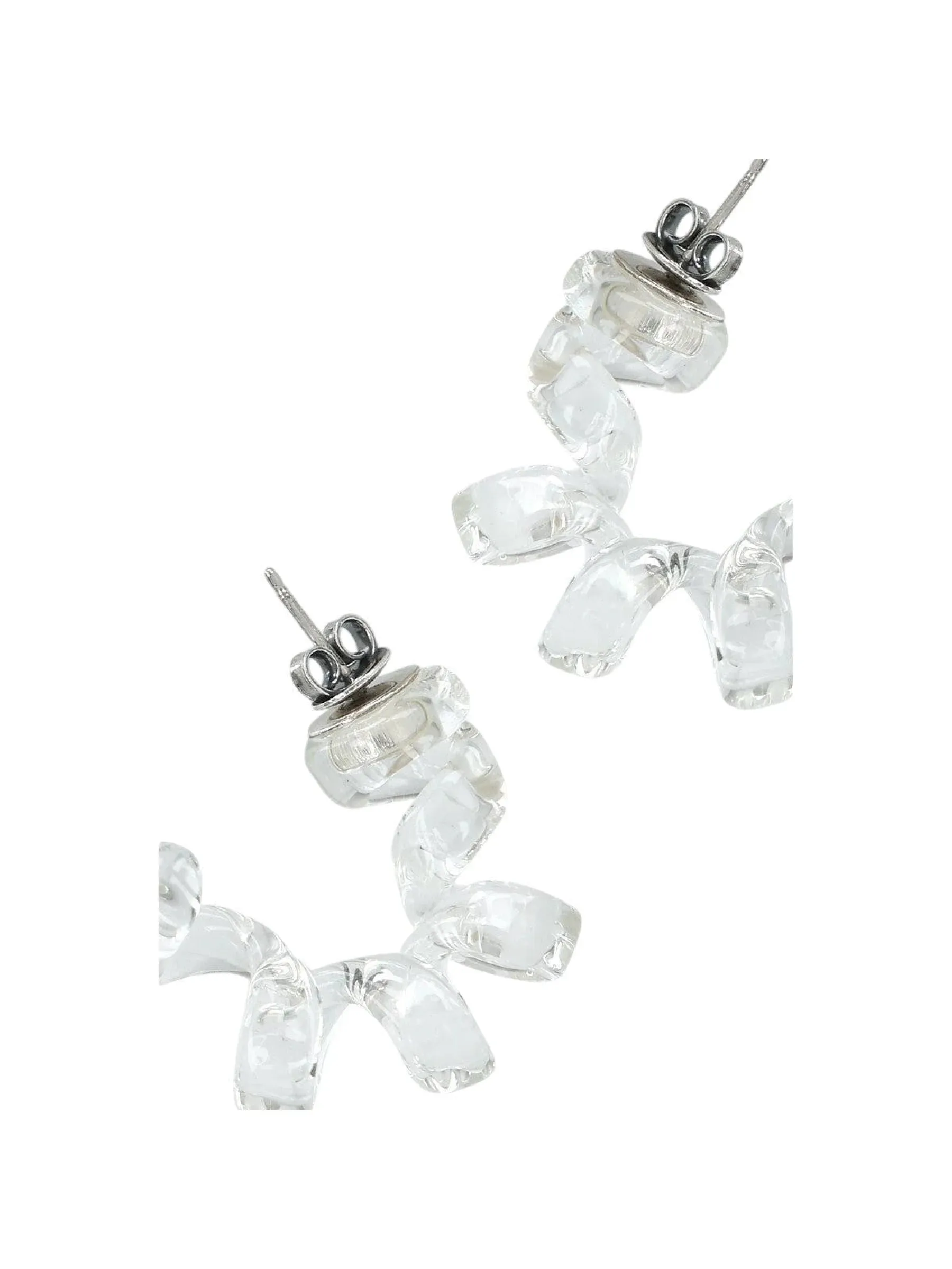 Coil Glass Statement Earrings