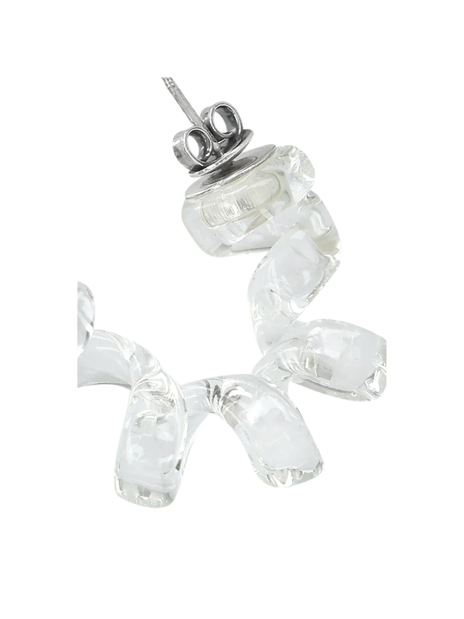 Coil Glass Statement Earrings