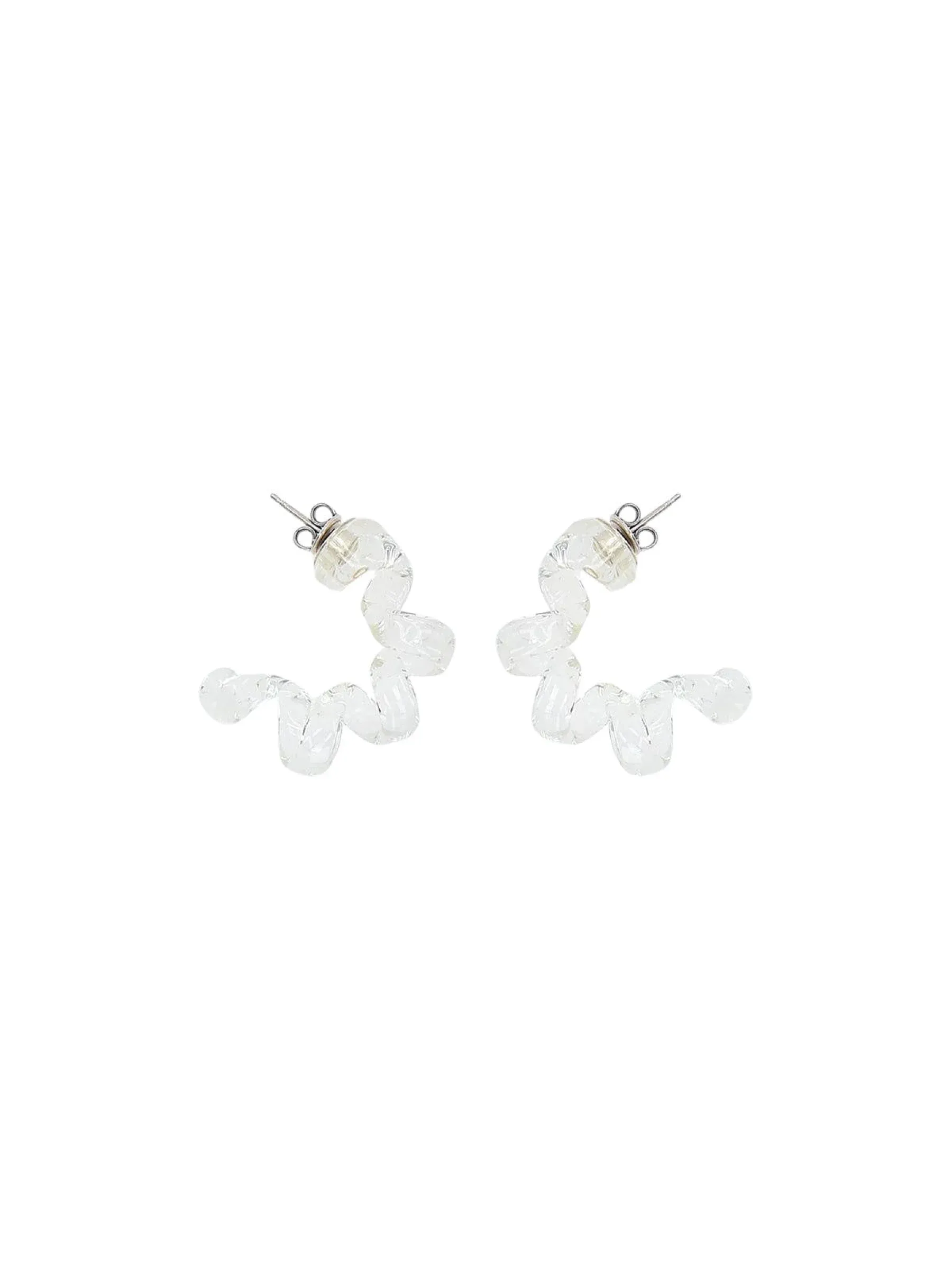Coil Glass Statement Earrings