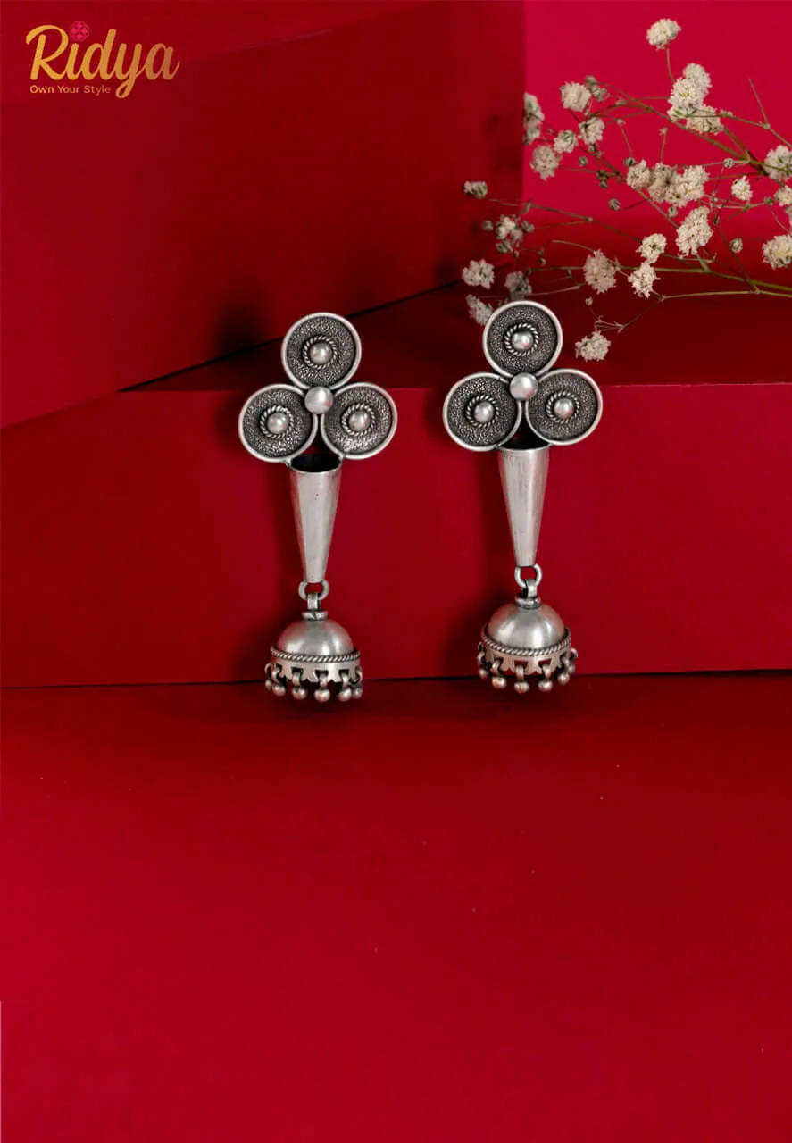Cone Drop Jhumka Tribal Inspired Earrings