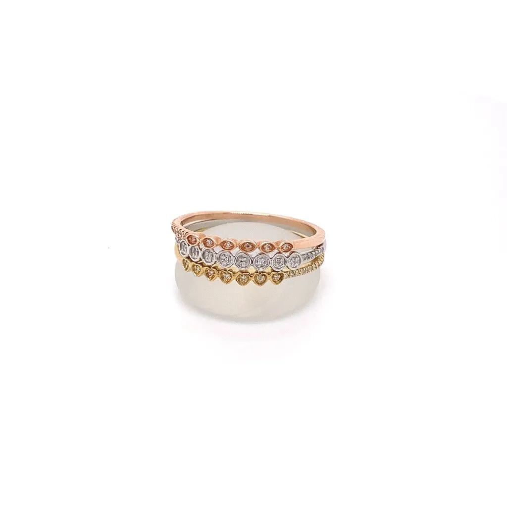 Copy of Stackable Diamond ring 10kt Rose gold
