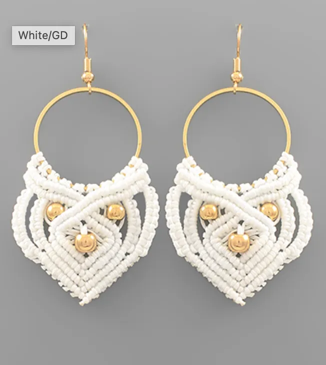 Crochet & Ball Earrings
