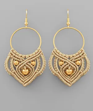 Crochet & Ball Earrings
