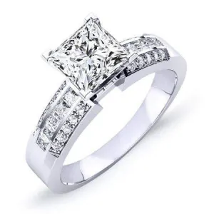 Crocus - Princess Moissanite Engagement Ring