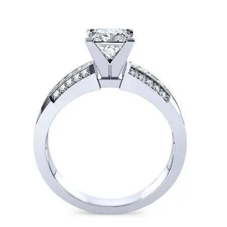 Crocus - Princess Moissanite Engagement Ring