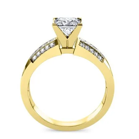 Crocus - Princess Moissanite Engagement Ring