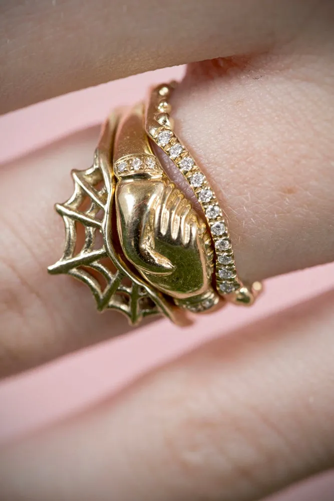 Curved Web Ring - 14K Yellow Gold
