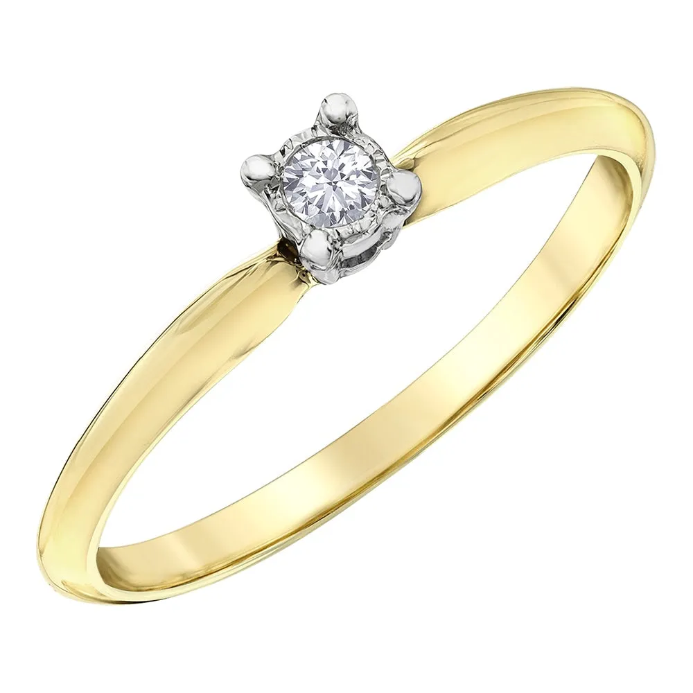 Dainty Diamond Solitaire Ring