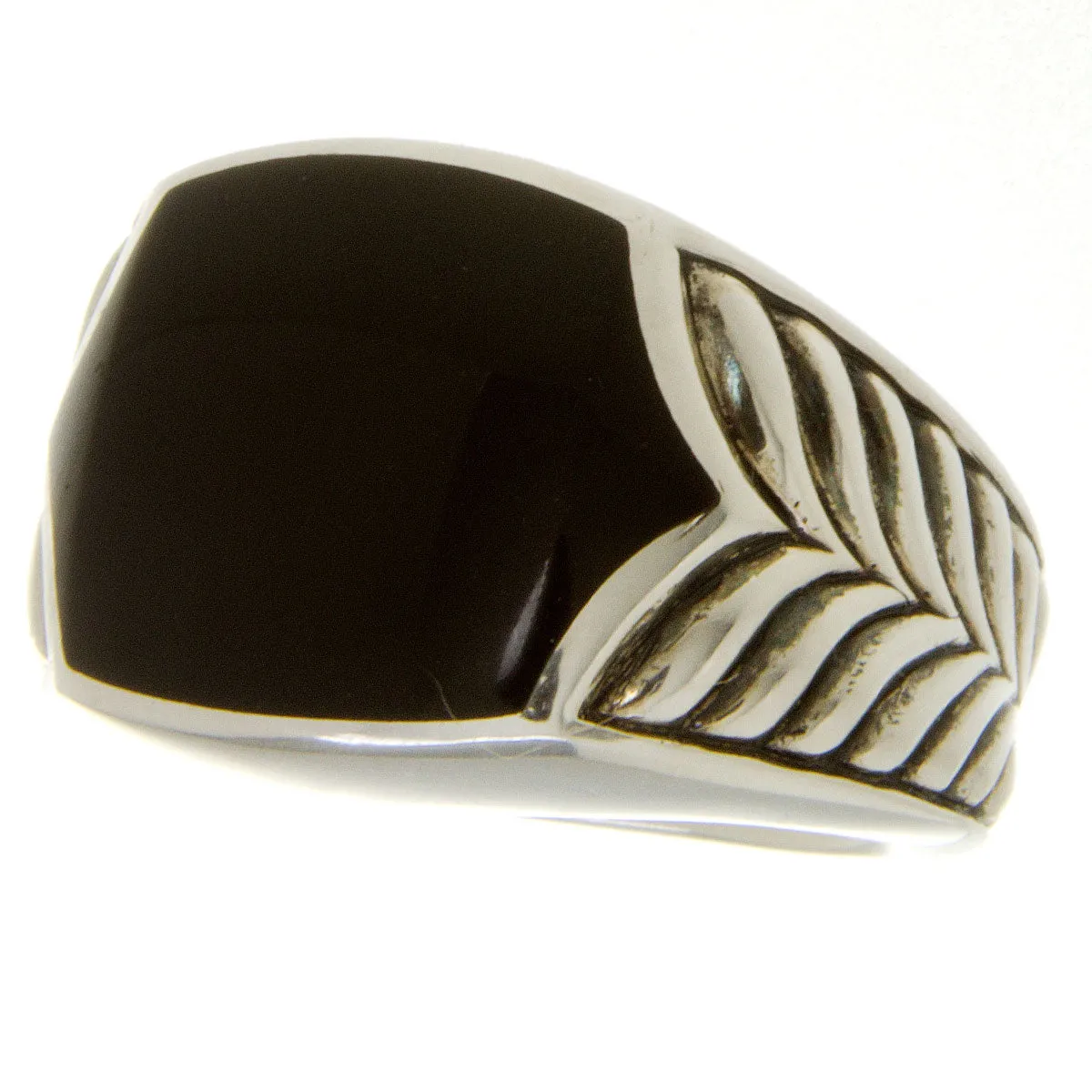 David Yurman Chevron Black Onyx Ring