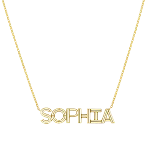 Deco Cut-Out Name Necklace