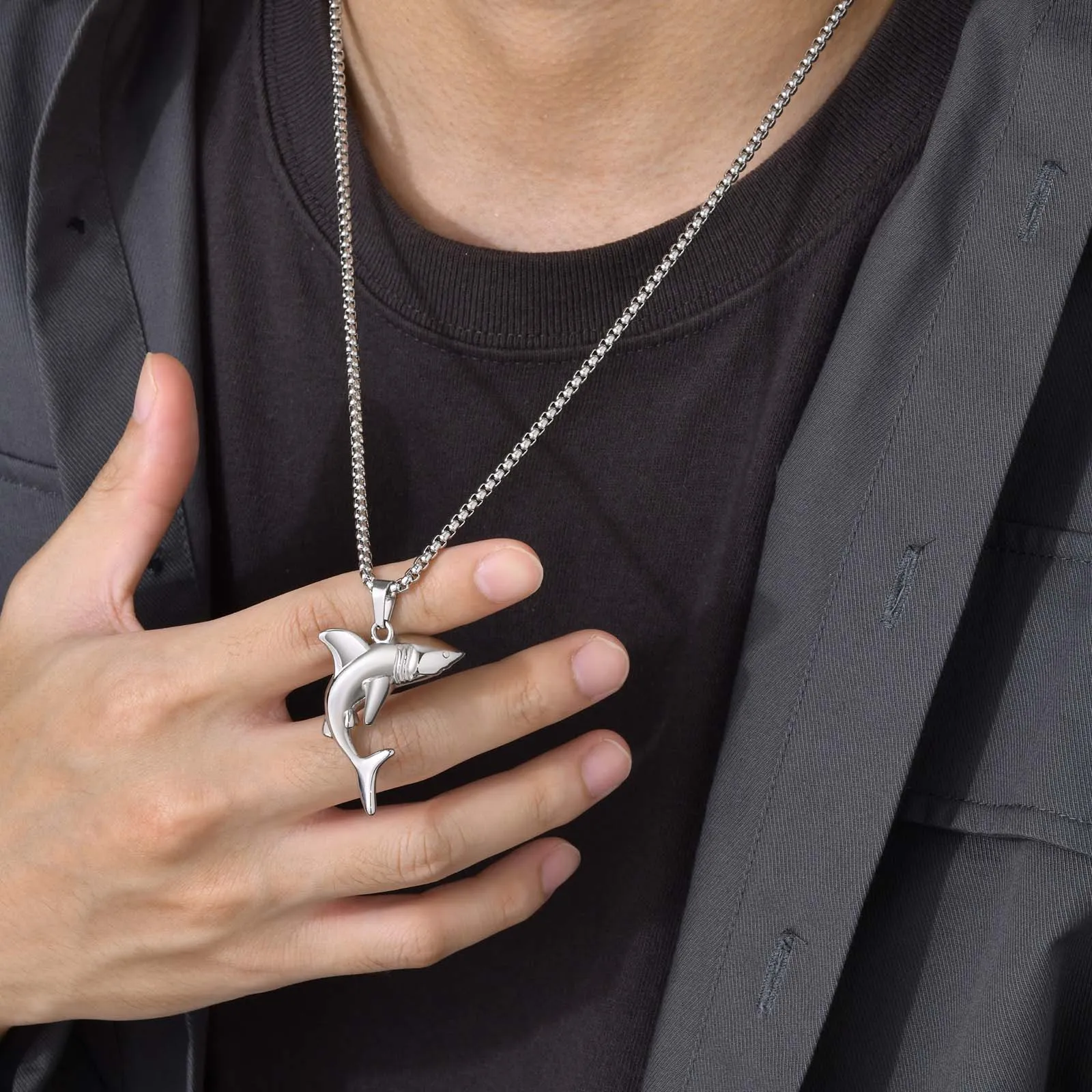Detailed Shark Necklaces