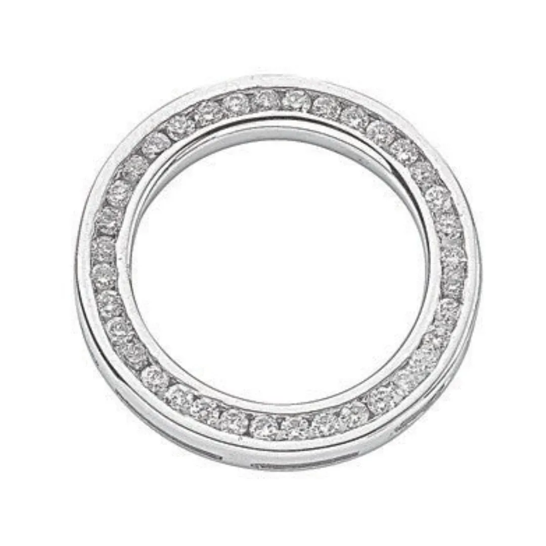 Diamond Circle of Life Pendant Necklace 0.45ct H-SI 18K White Gold