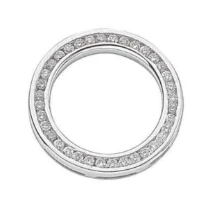 Diamond Circle of Life Pendant Necklace 0.45ct H-SI 18K White Gold