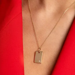 Diamond Gold Disc Necklace | 9ct Gold & Diamond