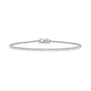 Diamond Jewellery 9ct White Gold Diamond Tennis Bracelet BD037W