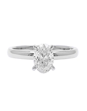 Diamond Ring - 1.52 carat Lab Grown Oval Diamond Ring in 18ct White Gold - 785716