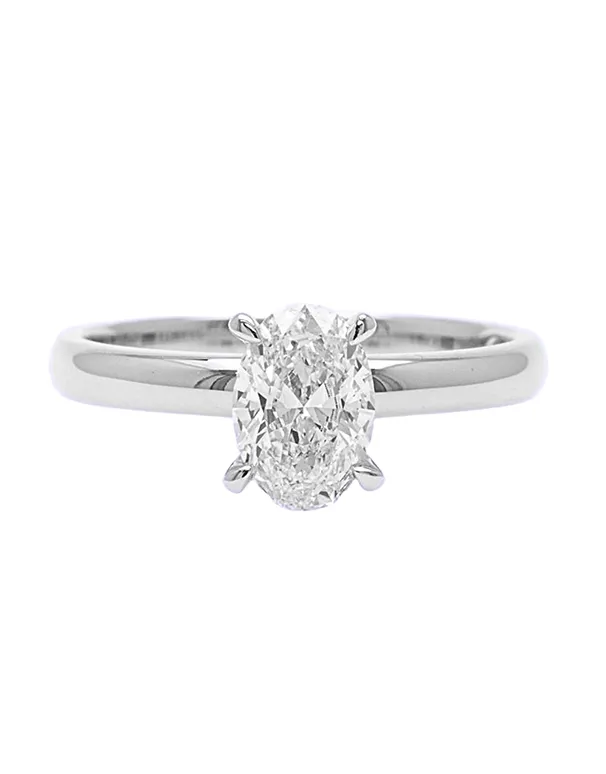 Diamond Ring - 1.52 carat Lab Grown Oval Diamond Ring in 18ct White Gold - 785716