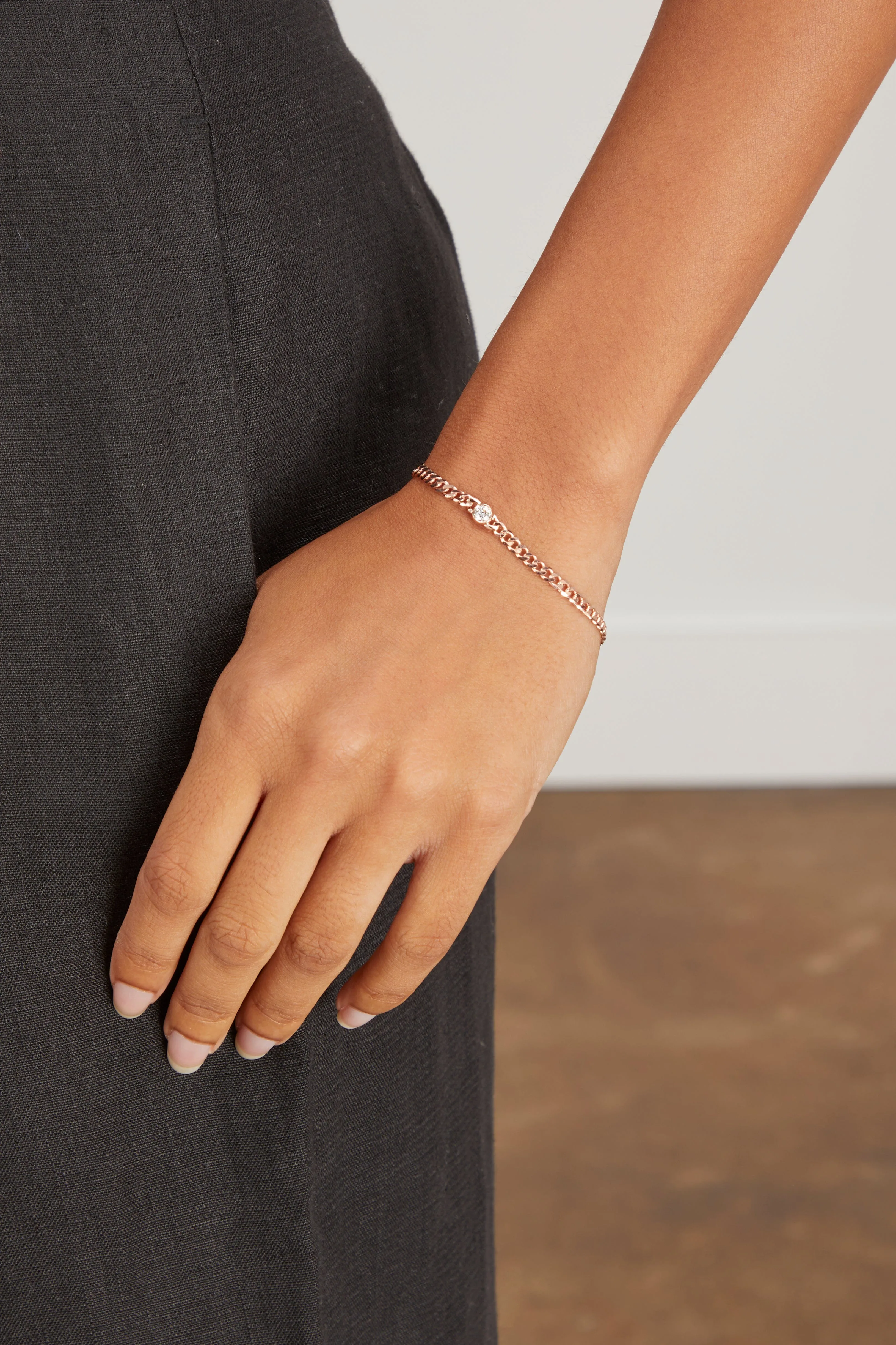 Diamond Sari Bracelet in 14k Rose Gold
