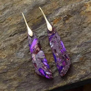 Distinctive Gold-Plated Copper Dangle Earrings