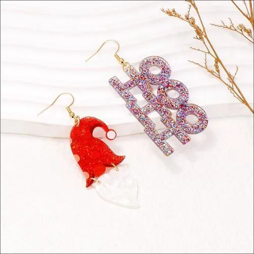 Distinctive Self Alloy & Plastic Mismatched Earrings