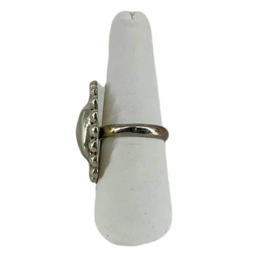 Distinctive Sun Sterling Silver Set: Ring Size 8 & Matching Earrings