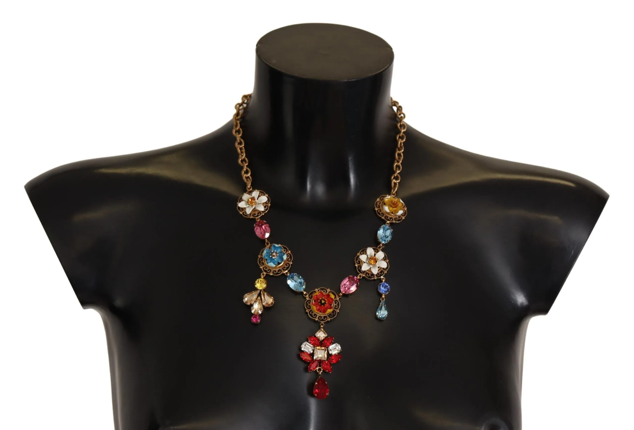 Dolce & Gabbana Elegant Floral Statement Necklace