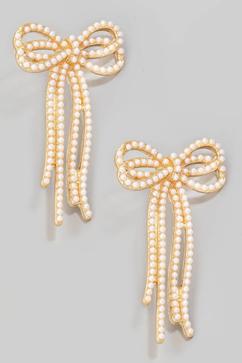 Elegant Beauty Bow Earrings