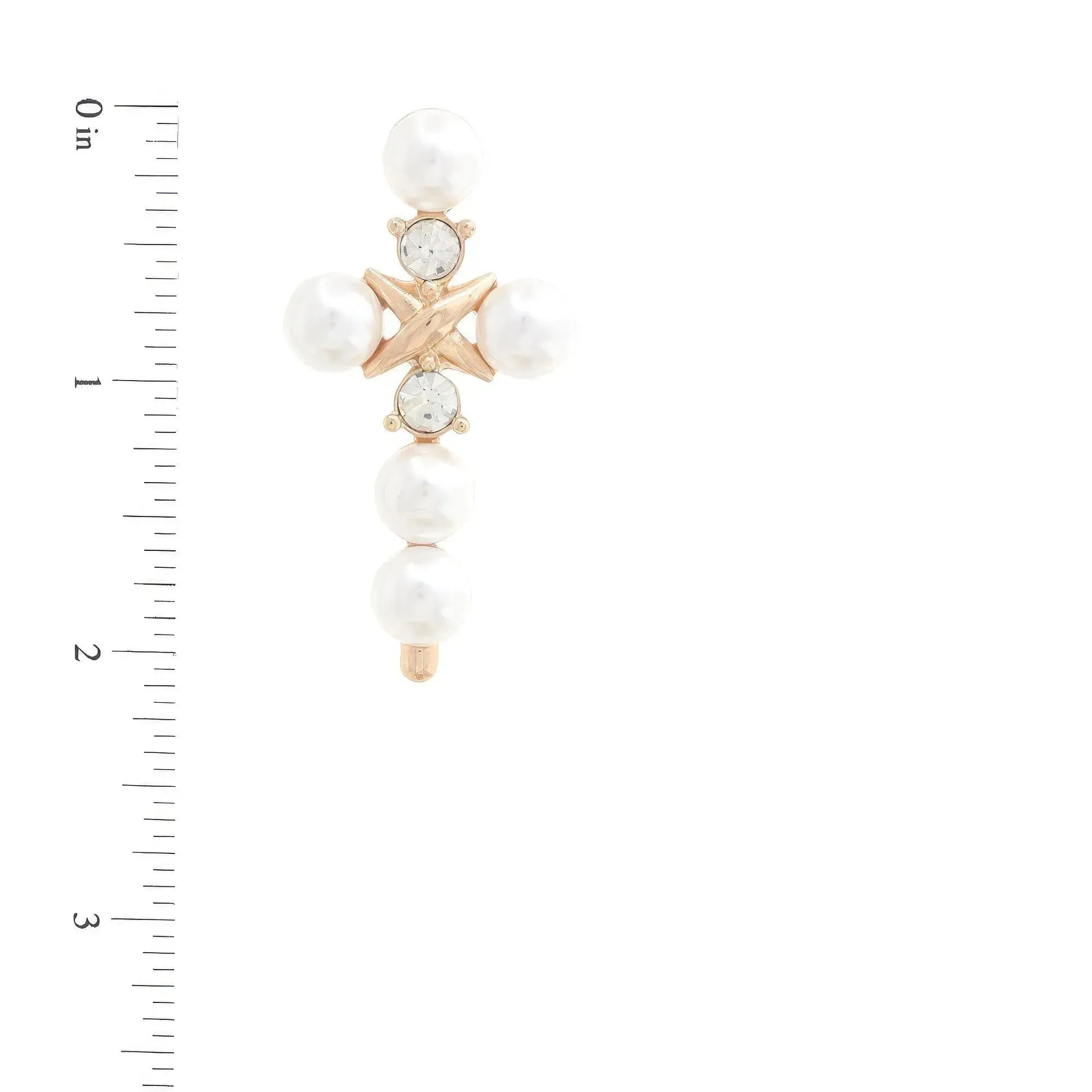Elegant Pearl Cross Dangle Earrings