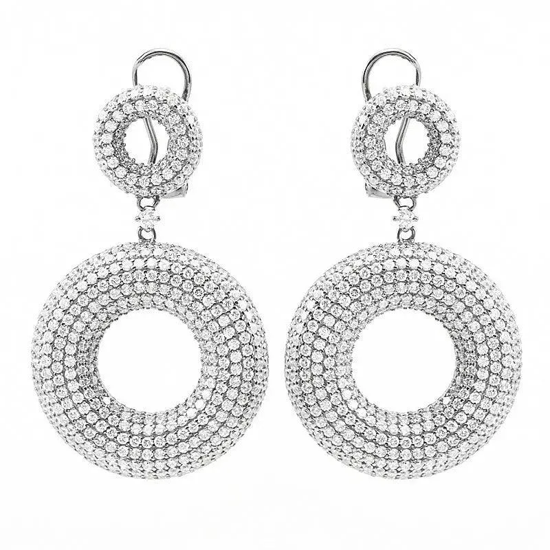 Elegant S925 Silver Zircon Eardrops