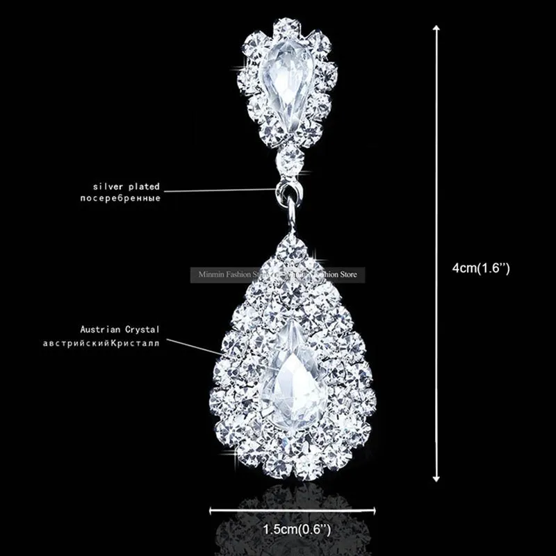 Elegant Water drop Crystal Earrings