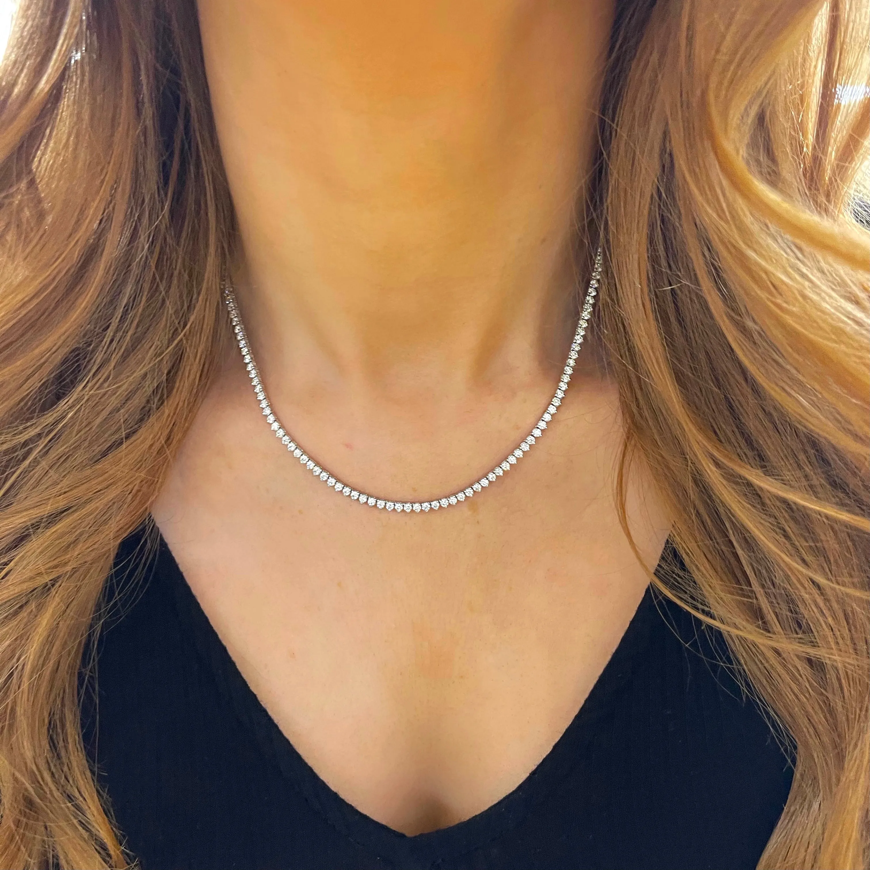 Elle Diamond Tennis Necklace 5.14 ctw