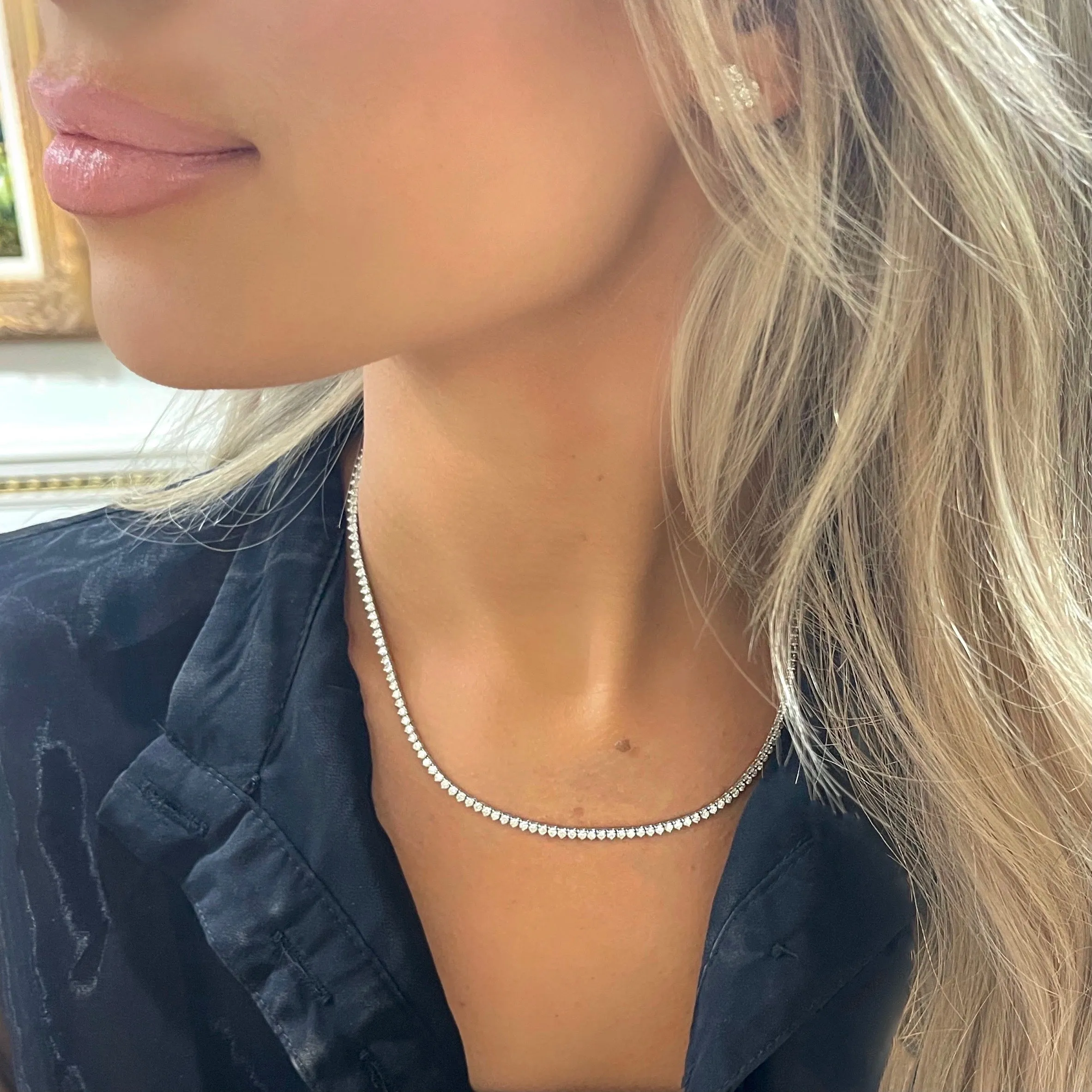 Elle Diamond Tennis Necklace 5.14 ctw