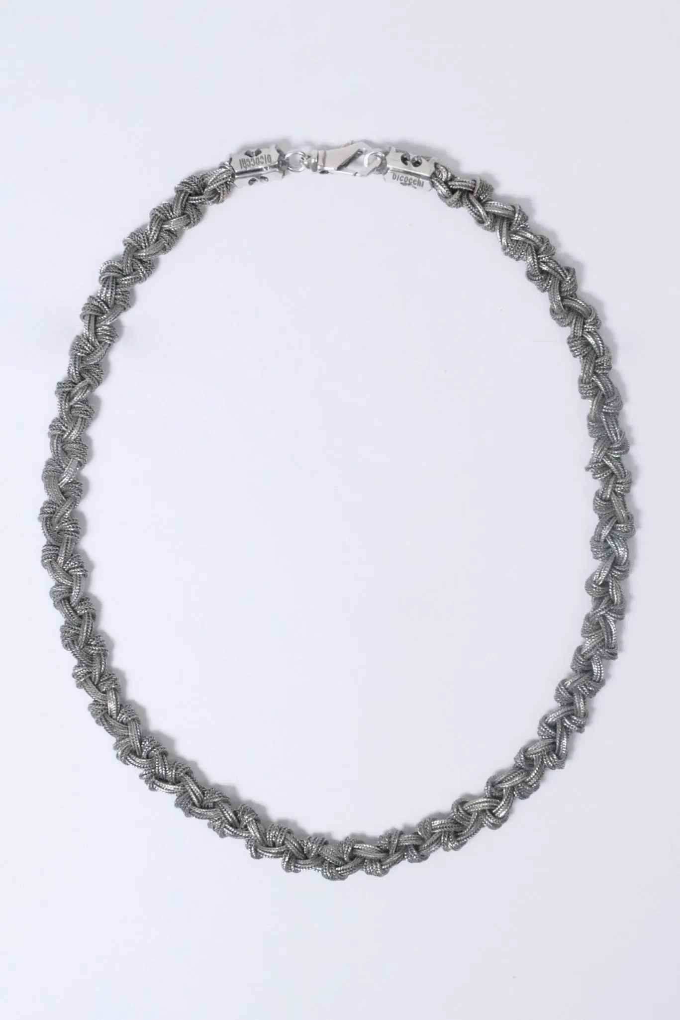 Emanuele Bicocchi Large Knot Braided Necklace - Silver