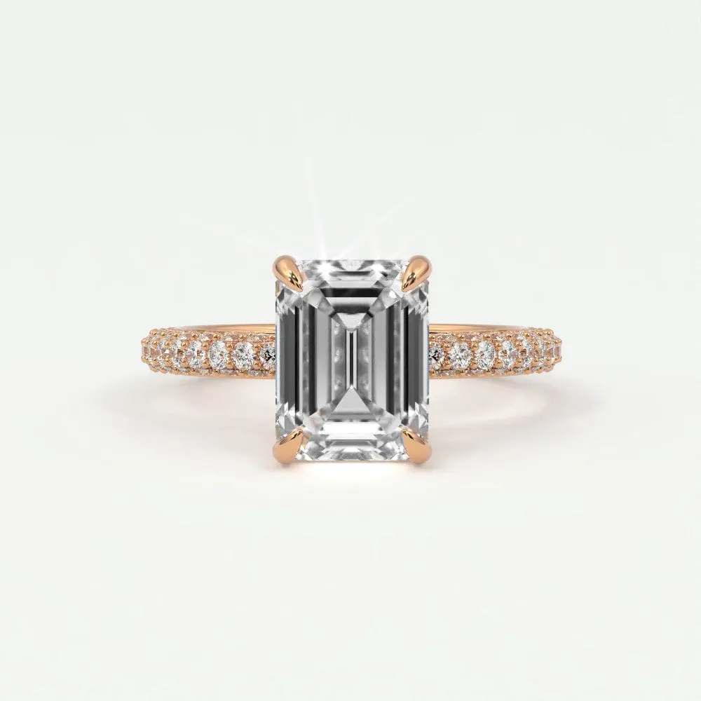 Emerald Cut Diamond Engagement Rings, Lab Grown