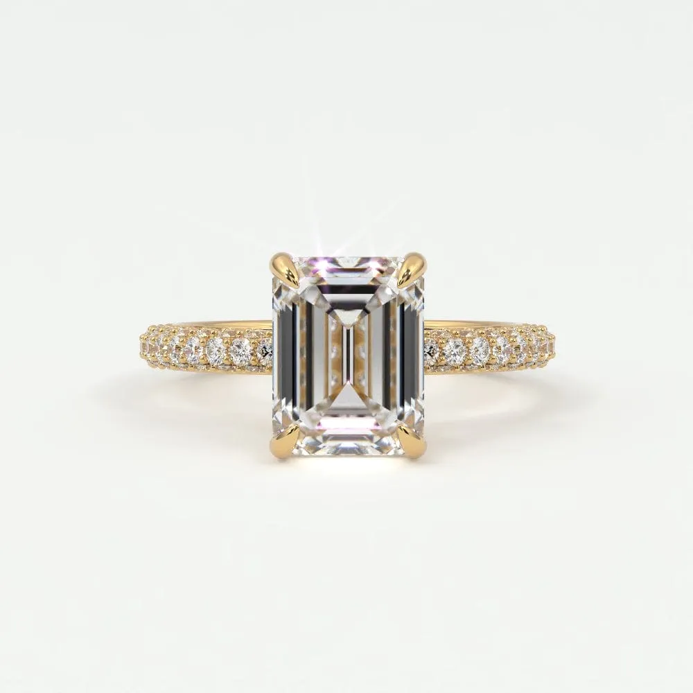 Emerald Cut Diamond Engagement Rings, Lab Grown