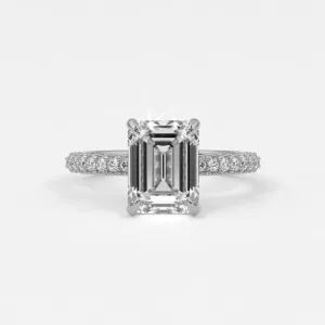 Emerald Cut Diamond Engagement Rings, Lab Grown