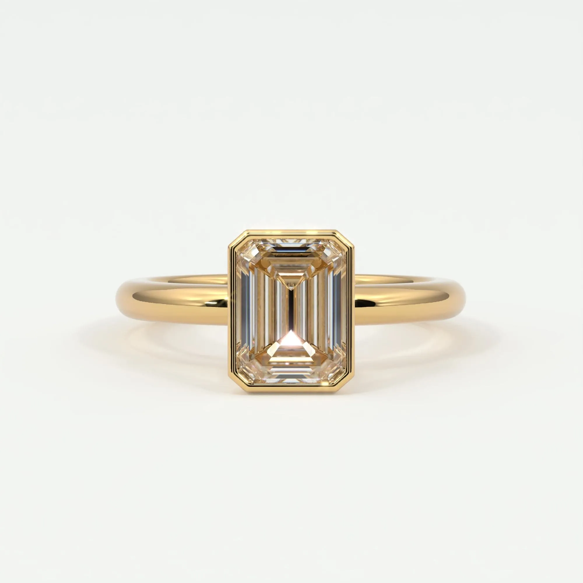 Emerald Cut Diamond Engagement Rings, Lab Grown