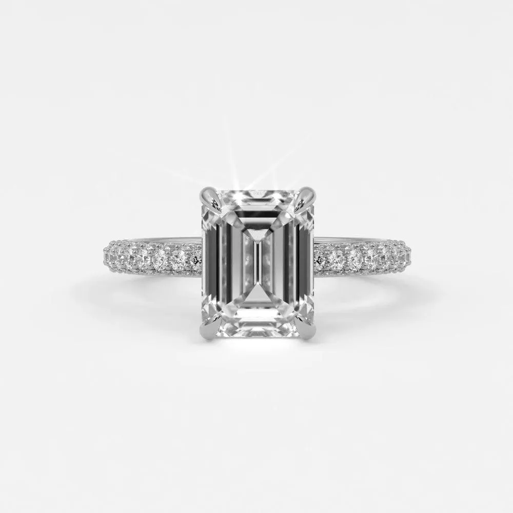 Emerald Cut Diamond Engagement Rings, Lab Grown