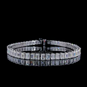 Emerald Diamond tennis Bracelet