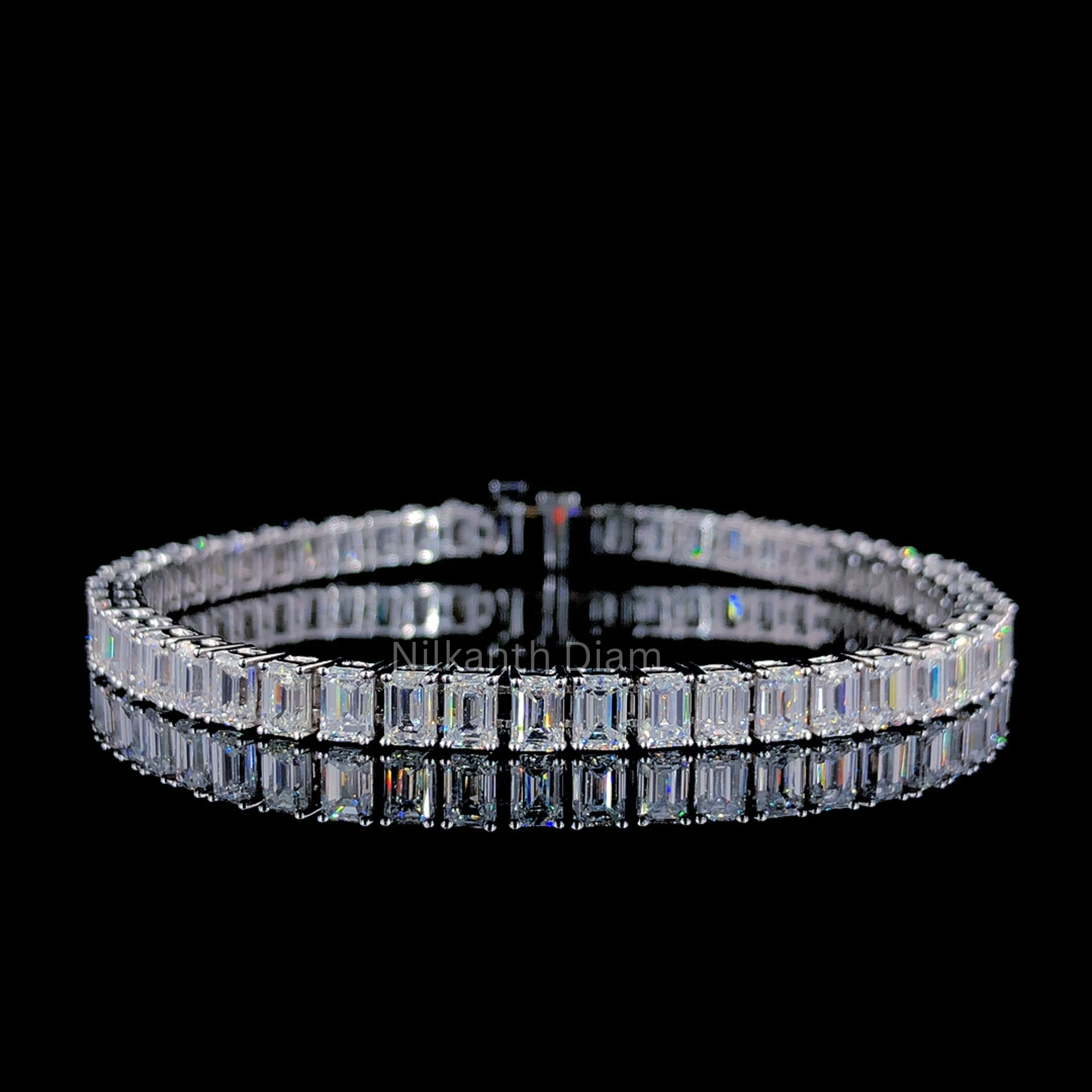 Emerald Diamond tennis Bracelet