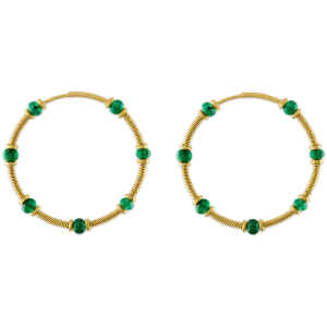 Emerald Zeno Hoop Earrings