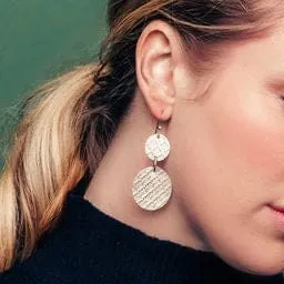 Etched Argentium Silver Earrings - Version One