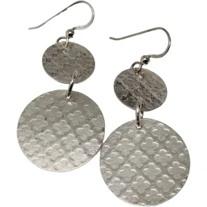 Etched Argentium Silver Earrings - Version One