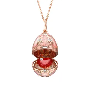 Faberge Palais Tsarskoye Selo Rose Locket With Heart Surprise