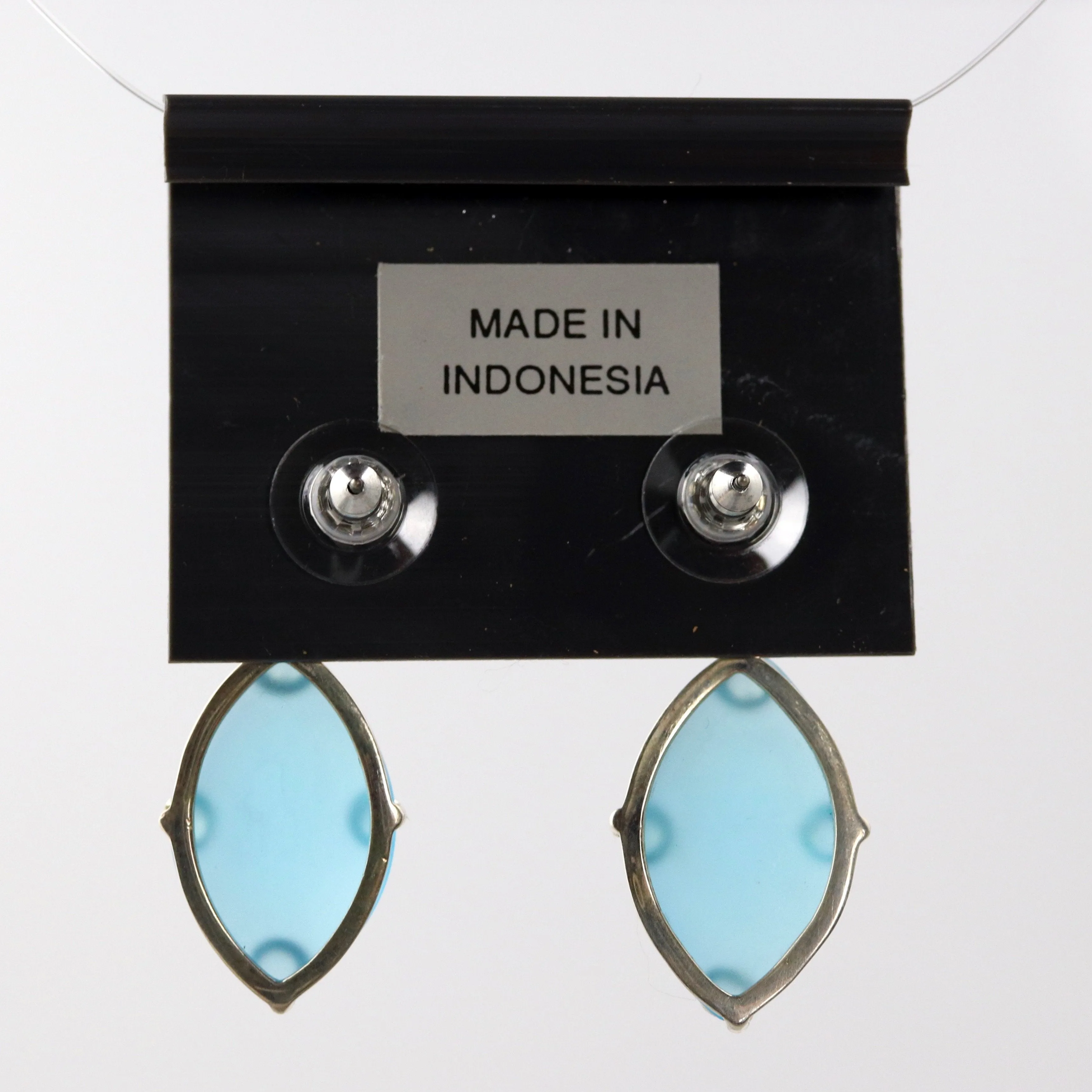Falling Tears Frosted Glass Earrings