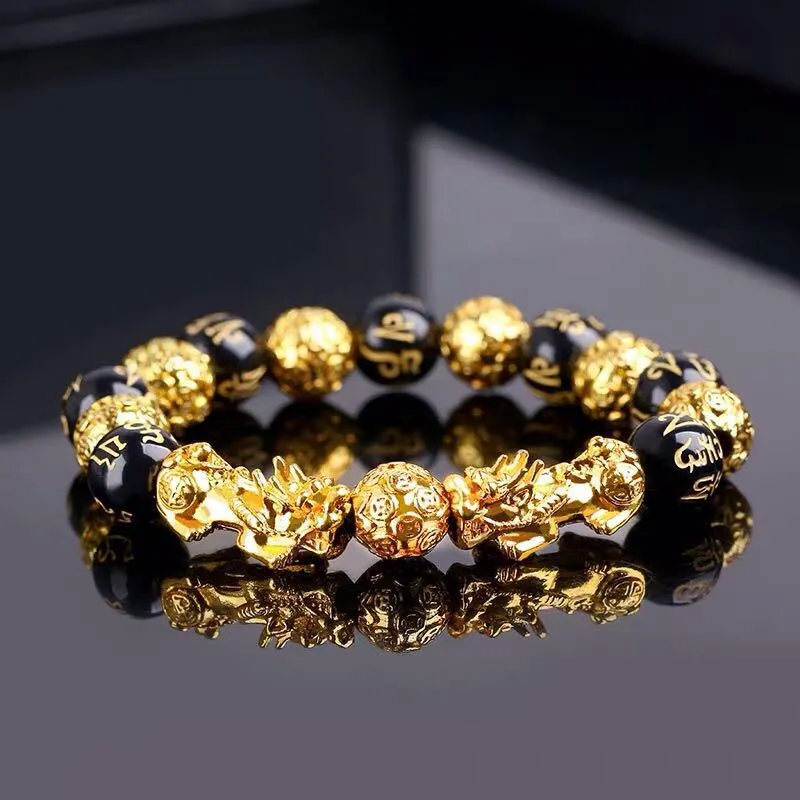 Feng Shui Obsidian Stone Beaded Bracelets