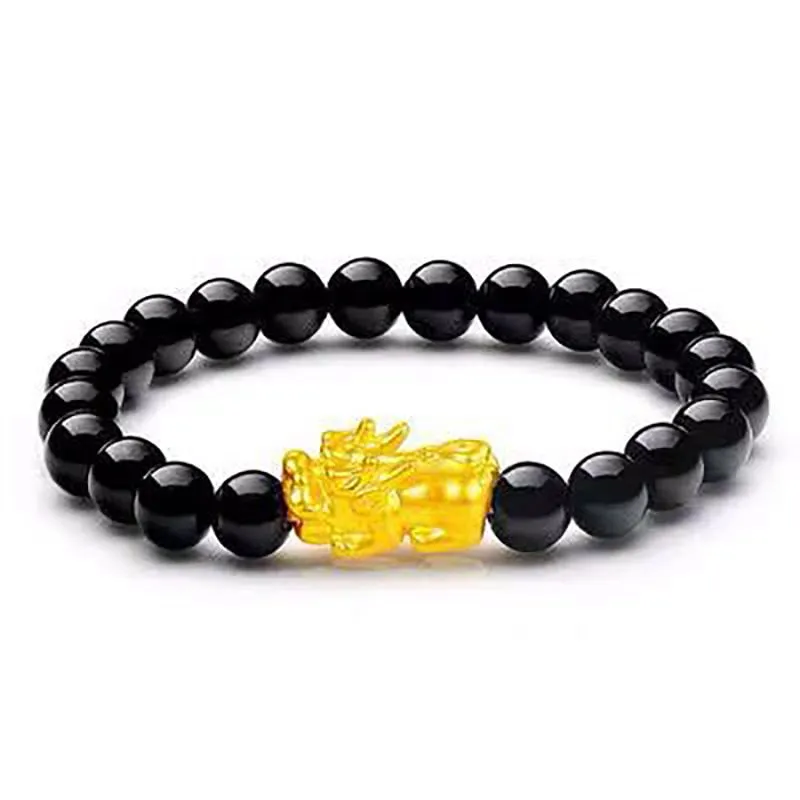 Feng Shui Obsidian Stone Beaded Bracelets