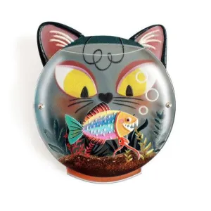Fishbowl With Cat Brooch by Laliblue